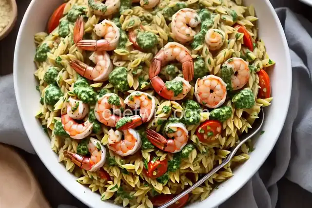Shrimp Orzo Pesto