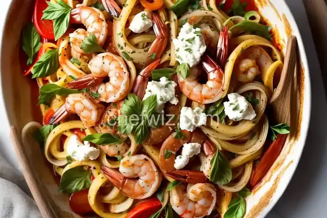 Shrimp Primavera with Goat Cheese
