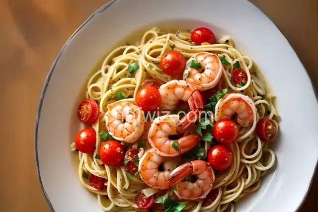 Shrimp Scampi with Cherry Tomatoes