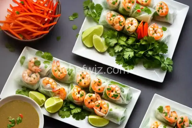 Shrimp Summer Rolls with Curried Coconut Dipping Sauce