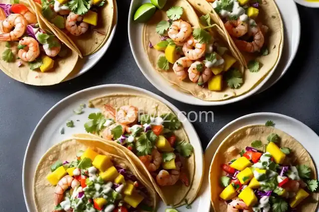 Shrimp Tacos With Mango Slaw
