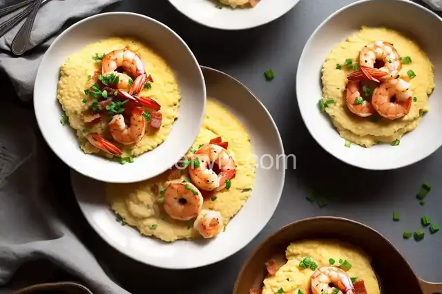 Shrimp and Cheesy Grits with Bacon