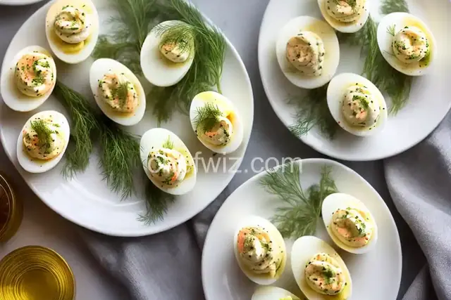Shrimp and Dill Deviled Eggs