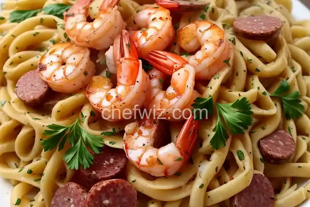 Shrimp and Salami Pasta
