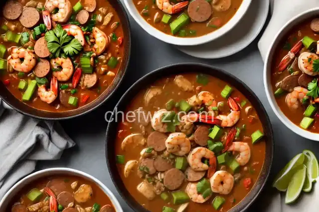 Shrimp and Sausage and Chicken Gumbo