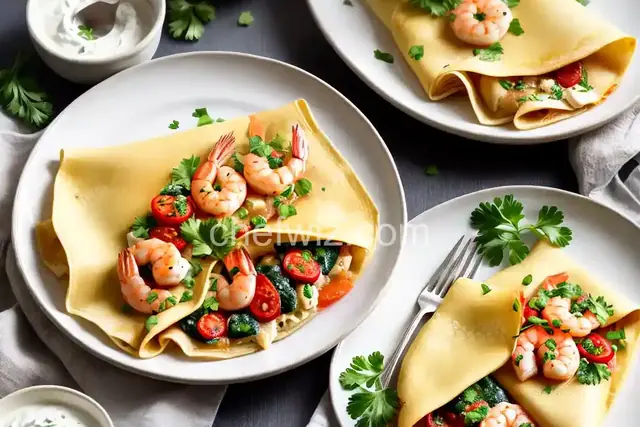 Shrimp and Scallop Crepes
