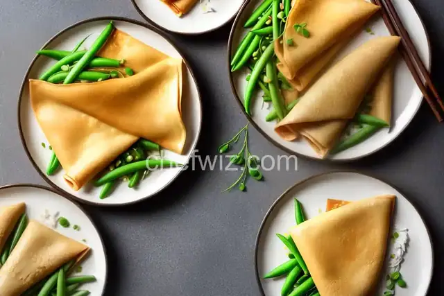 Shrimp and Sugar Snap Pea Bánh Xèo (Vietnamese Sizzling Rice Crepes)