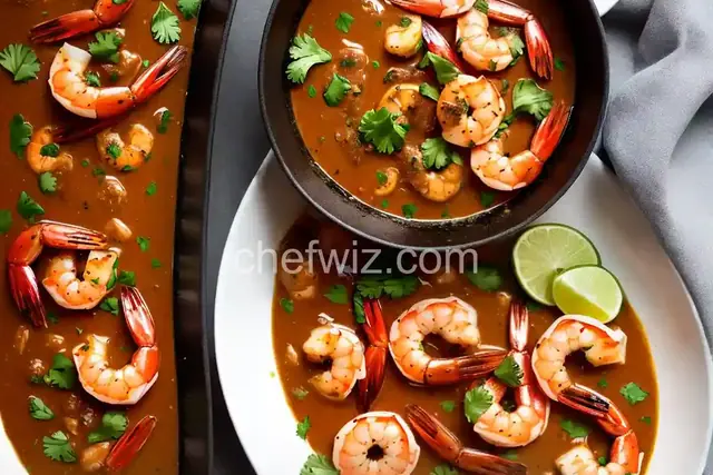 Shrimp with Ancho Butter Sauce