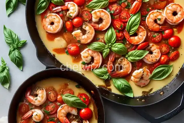 Shrimp with Basil, Garlic, and Tomatoes