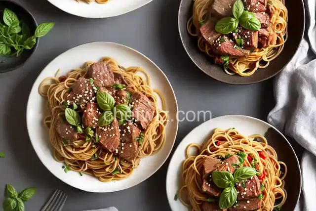 Sicilian Pork with Spaghetti