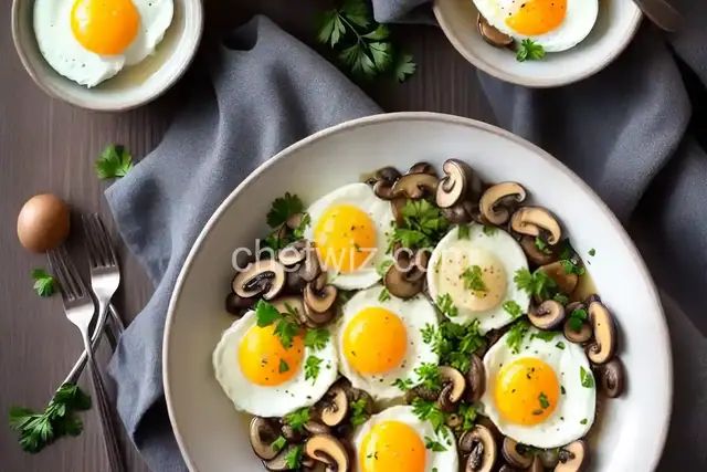 Silky Steamed Eggs With Mushrooms
