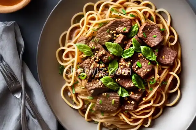 Simple Beef Tips and Noodles