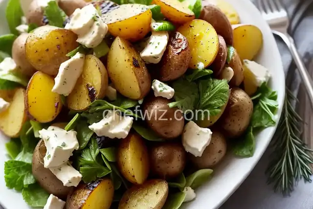 Simple Grilled-Potato Salad With Grilled-Lemon Vinaigrette Recipe