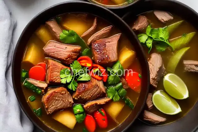 Sinigang na Baboy (Filipino Pork in Sour Tamarind Soup) Recipe
