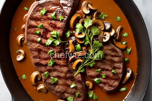 Sirloin Steak with Mushroom Marsala Sauce