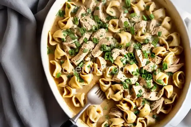 Skillet Chicken Tortellini Alfredo