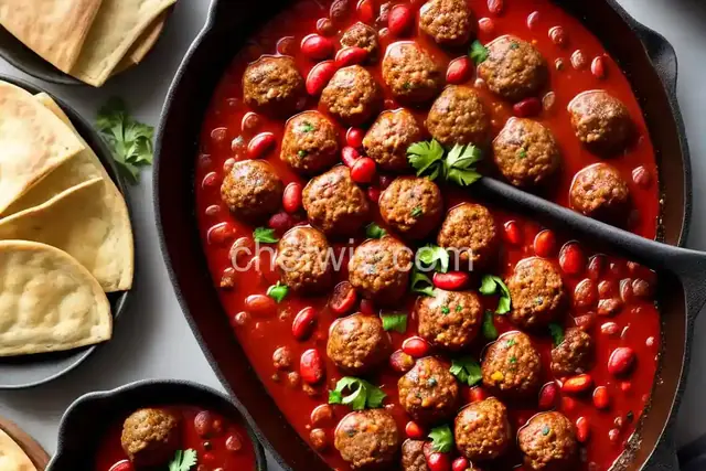 Skillet Chili & Meatballs