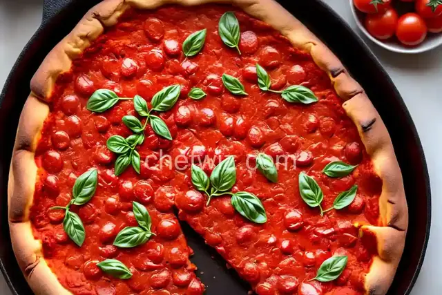 Skillet Deep Dish Pizza