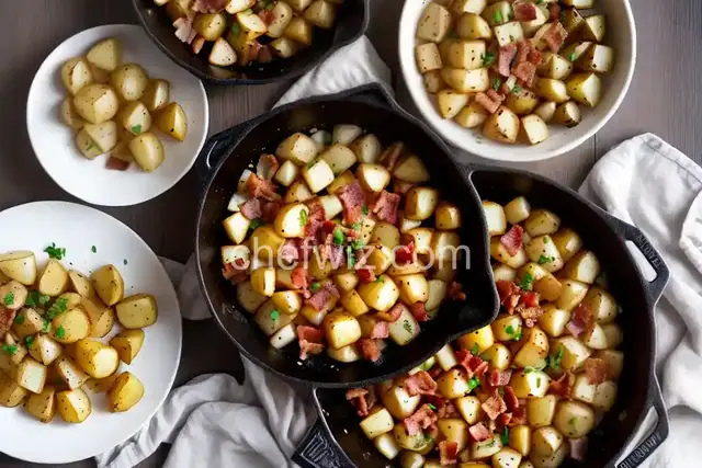 Skillet Turnips and Potatoes with Bacon