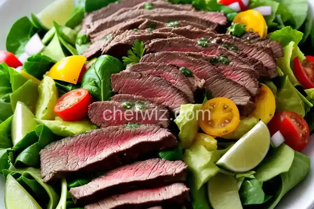 Skirt Steak Salad With Cilantro-Lime Dressing Recipe