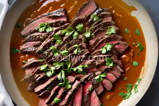 Skirt Steak With BA.1. Sauce