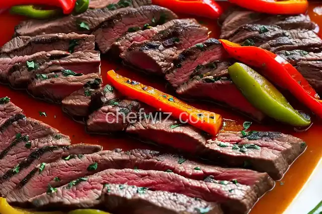 Skirt Steak With Peppers