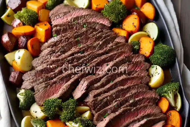 Skirt Steak With Roasted Root Vegetables