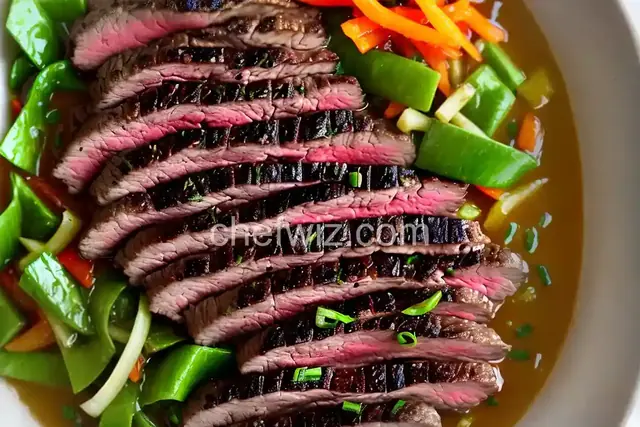 Skirt Steak With Scallion Thecha