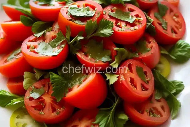 Sliced Tomatoes with Fresh Herb Dressing
