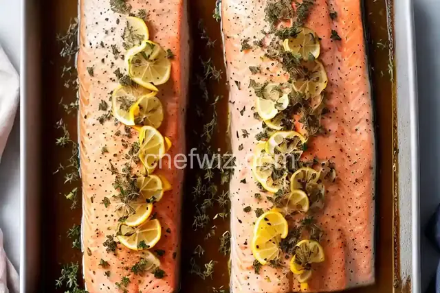 Slow-Baked Salmon with Lemon and Thyme