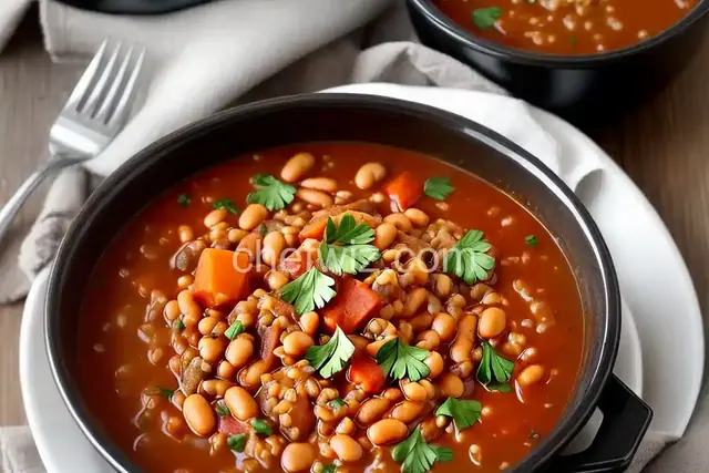 Slow Cooker Bean and Barley Stew