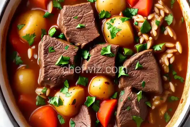 Slow-Cooker Beef Stew with Orzo