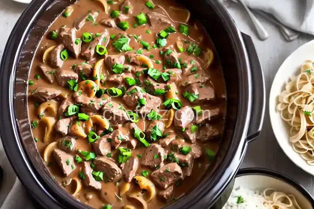 Slow-Cooker Beef Stroganoff Recipe