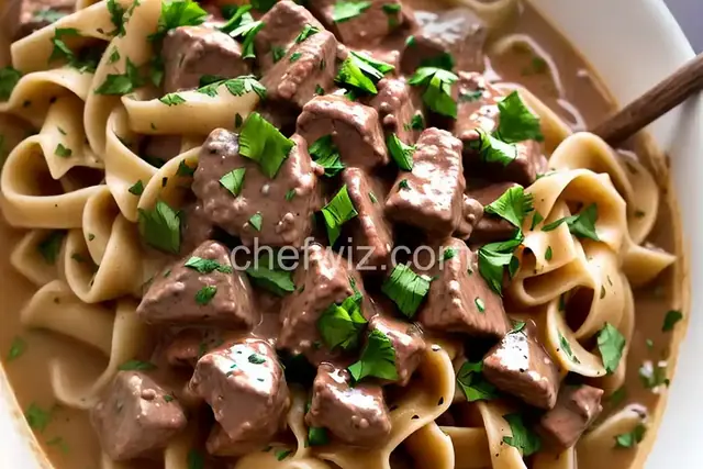 Slow Cooker Beef Stroganoff