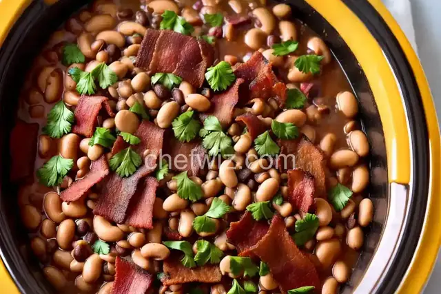 Slow Cooker Black-Eyed Peas with Bacon