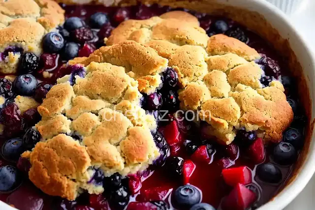Slow Cooker Blueberry Biscuit Cobbler
