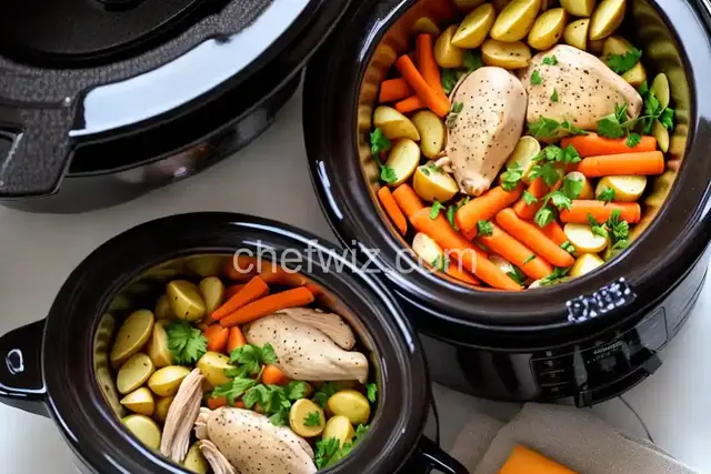 Slow Cooker Chicken Quarters with Potatoes & Carrots