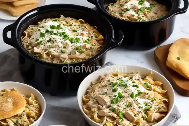 Slow Cooker Chicken Tetrazzini