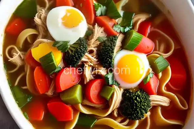 Slow Cooker Chicken Vegetable Soup with Egg Noodles