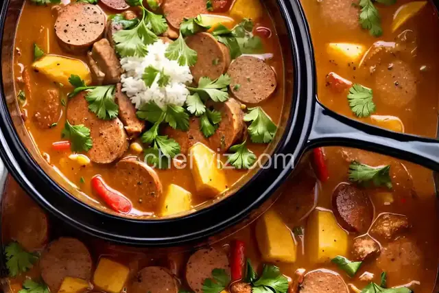 Slow Cooker Chicken and Sausage Gumbo