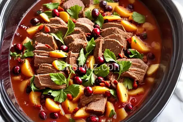 Slow Cooker Cranberry Fig Pork