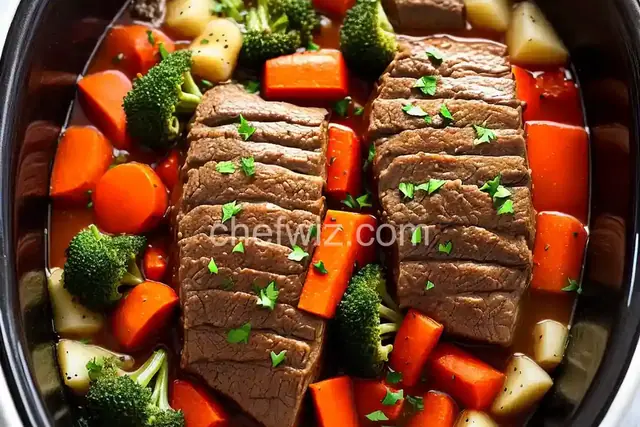 Slow Cooker Eye of Round Roast With Vegetables