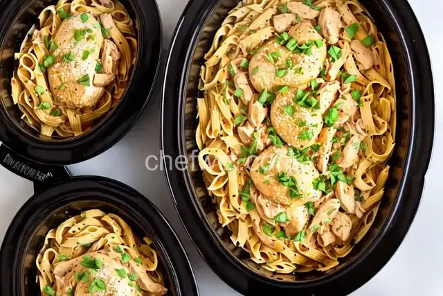Slow-Cooker Golden Chicken Pasta