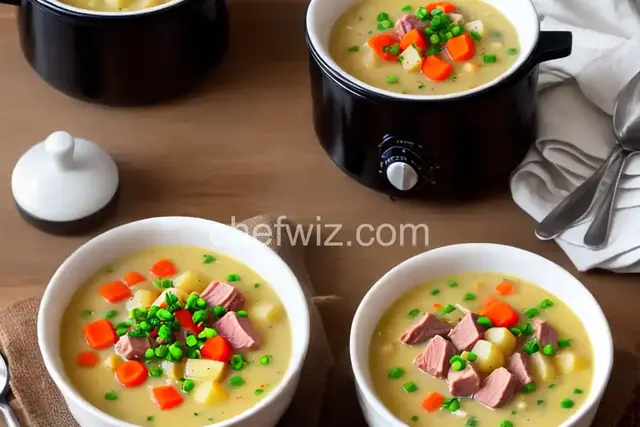 Slow Cooker Ham and Potato Soup