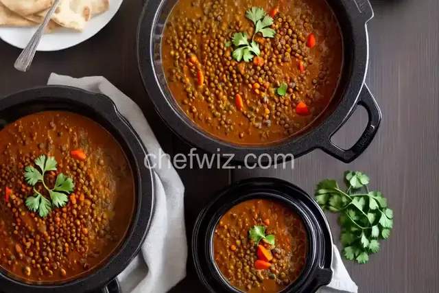 Slow Cooker Mild Curry Split Black Lentils