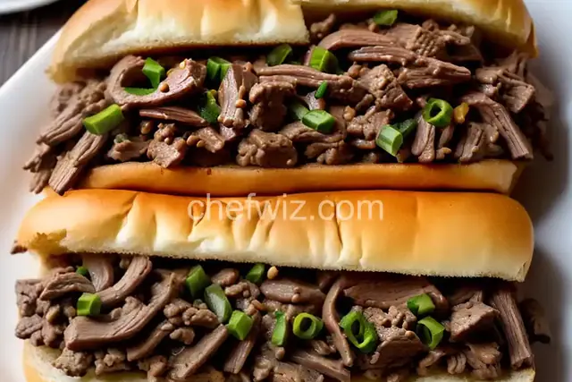 Slow Cooker Philly Steak Sandwich Meat