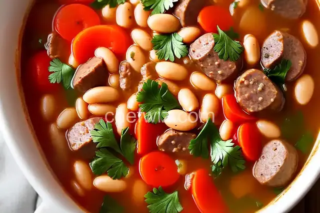 Slow-Cooker Sausage and White Bean Soup