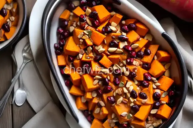 Slow Cooker Sweet Potato, Apple, and Cranberries