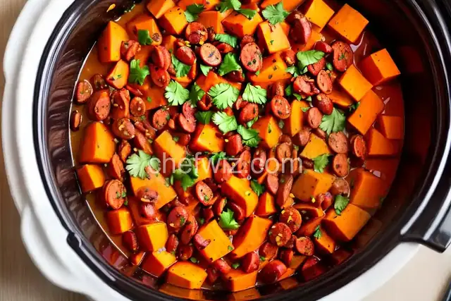 Slow Cooker Sweet Potato and Chorizo Chili