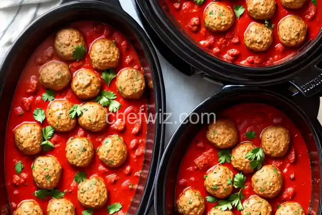 Slow Cooker Turkey Meatballs in Tomato Sauce
